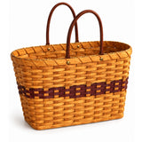 Gathering BasketLarge Grocery Basket with Leather Handles | Amish HandwovenAmerican-HandcraftedAmish-HandwovenSaving Shepherd