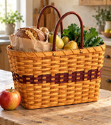 Gathering BasketLarge Grocery Basket with Leather Handles | Amish HandwovenAmerican-HandcraftedAmish-HandwovenSaving Shepherd