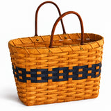 Gathering BasketMedium Grocery Basket with Leather Handles | Amish HandwovenAmerican-HandcraftedAmish-HandwovenSaving Shepherd