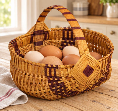 Gathering BasketNo. 10 Egg Basket | Handwoven by Amish ArtisansAmerican-HandcraftedAmish-HandwovenSaving Shepherd