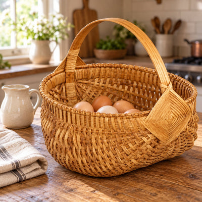 Gathering BasketNo. 12 Egg Basket | Amish HandwovenAmerican-HandcraftedAmish-HandwovenSaving Shepherd