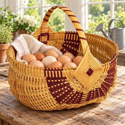 Gathering BasketNo. 16 Egg Basket | Handwoven by Amish ArtisansAmerican-HandcraftedAmish-HandwovenSaving Shepherd