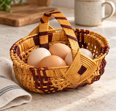 Gathering BasketNo. 7 Egg Basket | Handwoven by Amish ArtisansAmerican-HandcraftedAmish-HandwovenSaving Shepherd