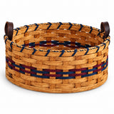 Gathering BasketRound Fruit Basket with Leather Handles | Amish HandwovenAmerican-HandcraftedAmish-HandwovenSaving Shepherd