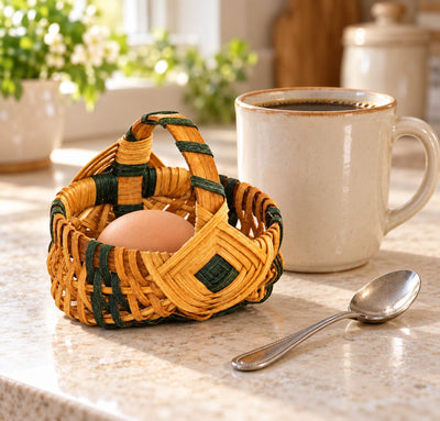 Gathering BasketWood-Splint No. 4 Egg Basket | Amish MadeAmerican-HandcraftedAmish-HandwovenSaving Shepherd