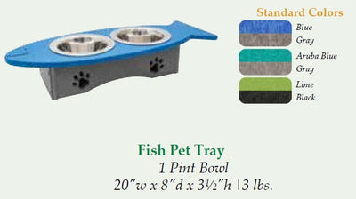 Handcrafted for PetsCAT FISH FEEDER - 3½" Elevated Poly Vinyl in Custom ColorscatdogSaving Shepherd