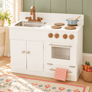 Handmade Children's FurnitureChildren’s Wooden Play Kitchen Sink & Stove – Amish HandcraftedAmishchildrenSaving Shepherd