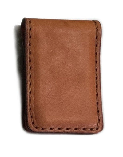 Handtooled LeatherLEATHER MONEY CLIP - Extra Strong Magnet - Amish Handmade Brown Black TanhandmadeleatherSaving Shepherd