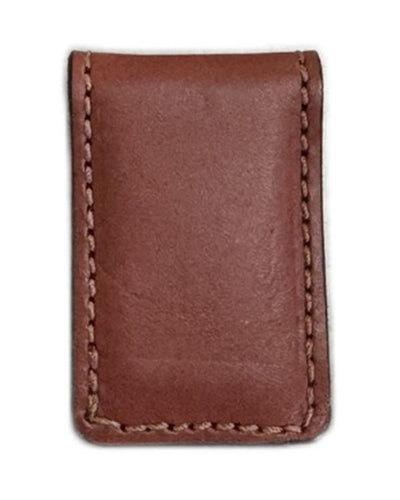 Handtooled LeatherLEATHER MONEY CLIP - Extra Strong Magnet - Amish Handmade Brown Black TanhandmadeleatherSaving Shepherd