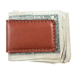 Handtooled LeatherLEATHER MONEY CLIP - Extra Strong Magnet - Amish Handmade Brown Black TanhandmadeleatherSaving Shepherd