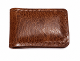 Handtooled LeatherLEATHER MONEY CLIP - Extra Strong Magnet - Amish Handmade Brown Black TanhandmadeleatherSaving Shepherd