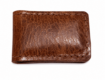 Handtooled LeatherLEATHER MONEY CLIP - Extra Strong Magnet - Amish Handmade Brown Black TanhandmadeleatherSaving Shepherd