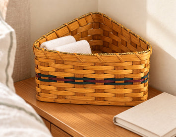 Handwoven Storage BasketMedium Generation Corner Storage Basket | Amish HandwovenAmerican-HandcraftedAmish-HandwovenSaving Shepherd