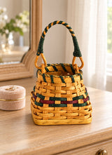 Handwoven Storage BasketSmall Amy Storage Basket with Wrapped Handle | Amish HandwovenAmerican-HandcraftedAmish-HandwovenSaving Shepherd