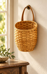Handwoven Storage BasketWood-Splint Foyer Storage Basket | Amish MadeAmerican-HandcraftedAmish-HandwovenSaving Shepherd