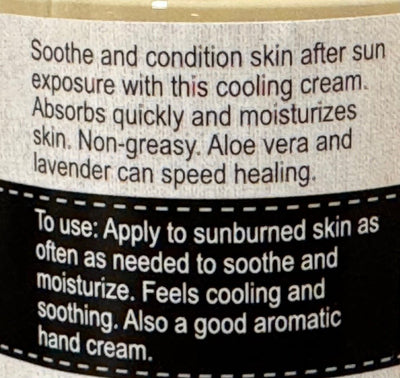 Herbal CreamSUNBURN SOOTHER CREAM - Amish Handcrafted with Aloe Vera & Lavendergeneral healthherbSaving Shepherd