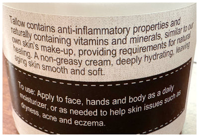 Herbal CreamTALLOW FACE & BODY CREAM - Amish Handmade Herbal EmollientbutterscreamSaving Shepherd