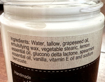 Herbal CreamTALLOW FACE & BODY CREAM - Amish Handmade Herbal EmollientbutterscreamSaving Shepherd
