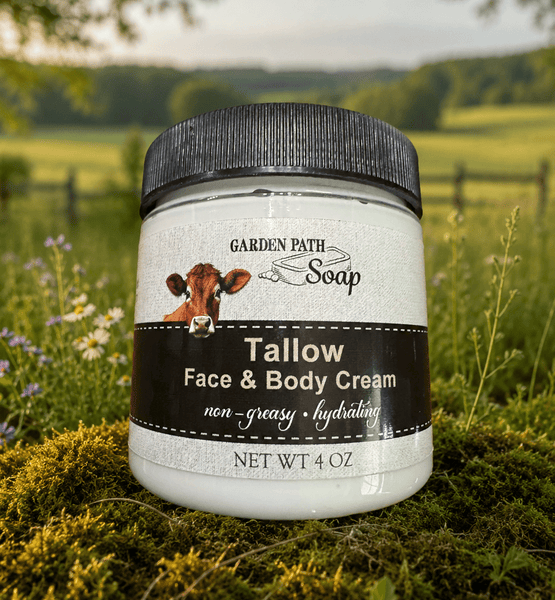 Herbal CreamTALLOW FACE & BODY CREAM - Amish Handmade Natural Herbal MoisturizerbutterscreamSaving Shepherd