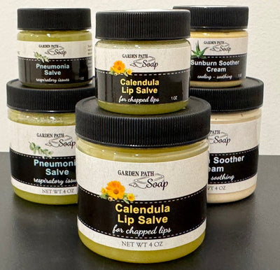Herbal SalveCALENDULA LIP SALVE - Amish Handcrafted Chapped Lip & Cold Sore Moisturizergeneral healthherbSaving Shepherd