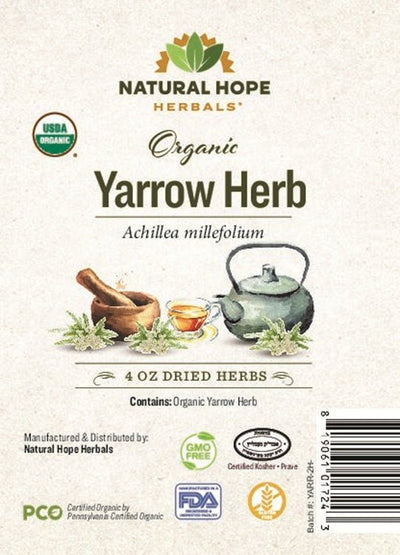 Herbal SupplementCERTIFIED ORGANIC YARROW HERB - Dried Single Ingredient Supplement TeadigestiondigestiveSaving Shepherd