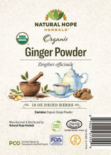 Herbal SupplementGINGER POWDER - Organic Dried Single Ingredient SupplementcirculationcirculatorySaving Shepherd