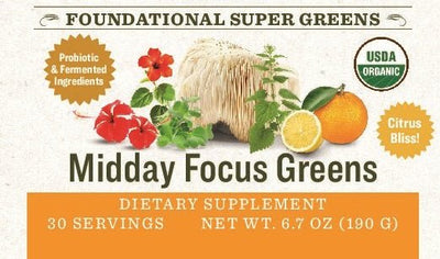 Herbal SupplementMIDDAY FOCUS GREENS - Certified Organic Foundational Super Greensgeneral healthnaturalSaving Shepherd