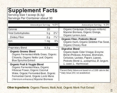 Herbal SupplementMIDDAY FOCUS GREENS - Certified Organic Foundational Super Greensgeneral healthnaturalSaving Shepherd