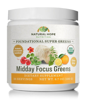 Herbal SupplementMIDDAY FOCUS GREENS - Certified Organic Foundational Super Greensgeneral healthnaturalSaving Shepherd