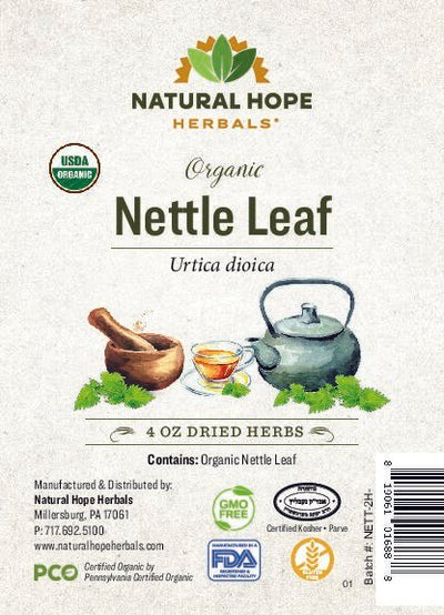 Herbal SupplementNETTLE LEAF - Certified Organic Dried Single Ingredient TeacirculationcirculatorySaving Shepherd