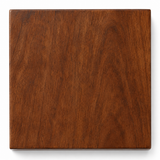 Walnut finish swatch reference for special-order wooden play kitchen hood