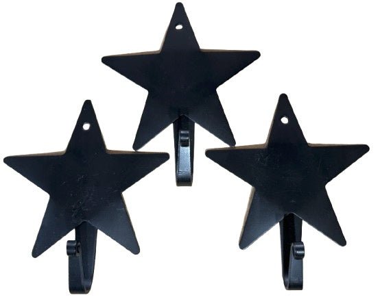 Hook3 LARGE COUNTRY STAR HOOK - Set of Amish Hand Forged Heavy Duty Hooks USAaccentAmish BlacksmithSaving Shepherd