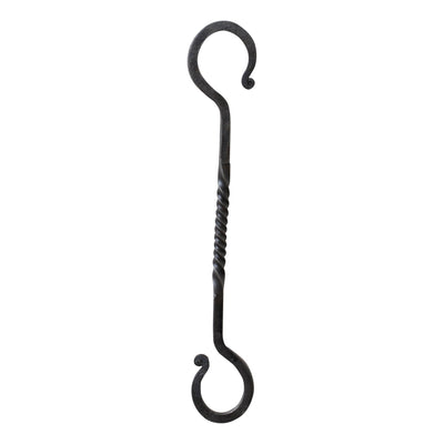 10-Inch Twisted Wrought Iron S Hooks - Set of 3