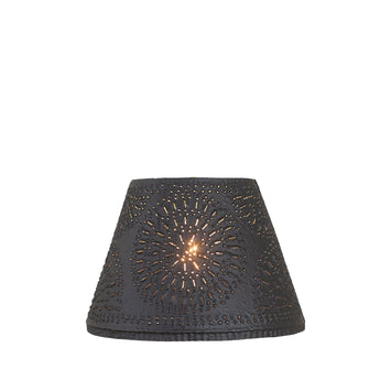 Lamp Shades10-Inch Chisel-Punched Empire Lamp Shade — Textured BlackCategory: Lamp ShadesFinish: Textured BlackSaving Shepherd