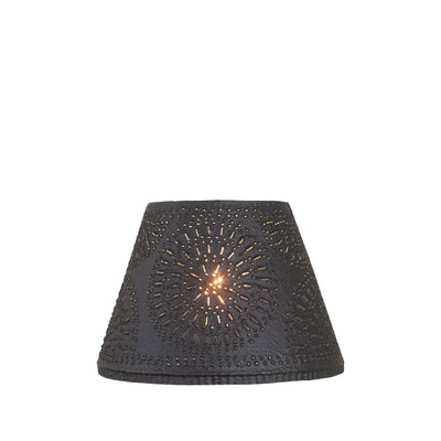 Lamp Shades10-Inch Chisel-Punched Empire Lamp Shade — Textured BlackCategory: Lamp ShadesFinish: Textured BlackSaving Shepherd