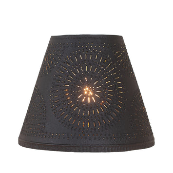 Lamp Shades12-Inch Chisel-Punched Empire Lamp Shade — Textured BlackCategory: Lamp ShadesFinish: Textured BlackSaving Shepherd