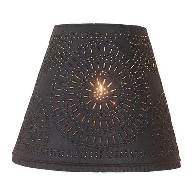 Lamp Shades14-Inch Chisel-Punched Empire Lamp Shade — Textured BlackCategory: Lamp ShadesFinish: Textured BlackSaving Shepherd
