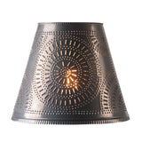 Lamp Shades14-Inch Fireside Chisel Tin Lamp Shade | Made in the USACategory: Lamp ShadesFinish: Kettle BlackSaving Shepherd