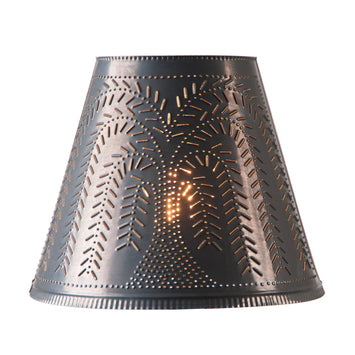 Lamp Shades14-Inch Fireside Willow Tin Lamp Shade | Kettle BlackCategory: Lamp ShadesFinish: Kettle BlackSaving Shepherd