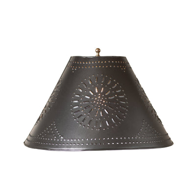 Lamp ShadesChisel-Punched Flared Metal Lamp Shades | 3 Sizes, 2 FinishesCategory: Lamp ShadesFinish: Smokey BlackSaving Shepherd