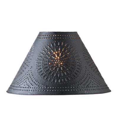 Lamp ShadesChisel-Punched Flared Metal Lamp Shades | 3 Sizes, 2 FinishesCategory: Lamp ShadesFinish: Smokey BlackSaving Shepherd