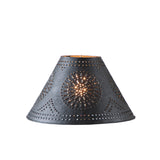 Lamp ShadesChisel-Punched Flared Metal Lamp Shades | 3 Sizes, 2 FinishesCategory: Lamp ShadesFinish: Smokey BlackSaving Shepherd