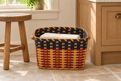 Laundry BasketExtra Small Wood-Splint Laundry Basket | Amish MadeAmerican-HandcraftedAmish-HandwovenSaving Shepherd