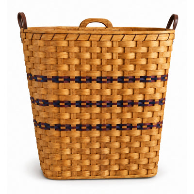 Laundry HamperMedium Hamper with Leather Handles | Amish HandwovenAmerican-HandcraftedAmish-HandwovenSaving Shepherd