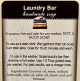 laundry soapLAUNDRY BAR - Unscented with No Synthetic Detergents or Artificial Fragrancesbar soapfragranceSaving Shepherd