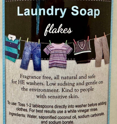 laundry soapLAUNDRY SOAP FLAKES - Fragrance Free Low Suds Gentle on Skin Eco - Friendlyfragrancefragrance - freeSaving Shepherd