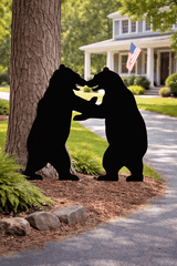Lawn Decor53" DANCING BEARS SILHOUETTE - Large All Weather Outdoor Garden & Yard ArtSaving Shepherd