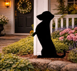 Lawn DecorBEGGING DACHSHUND SILHOUETTE - Cute Hot Dog Outdoor Yard and Wall ArtSaving Shepherd