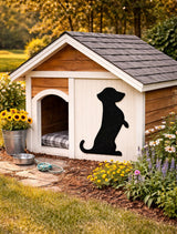 Lawn DecorBEGGING DACHSHUND SILHOUETTE - Cute Hot Dog Outdoor Yard and Wall ArtSaving Shepherd