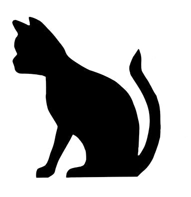 Lawn DecorBLACK CAT SILHOUETTE - All Weather Cute Sitting Kitten Garden Yard Wall ArtSaving Shepherd